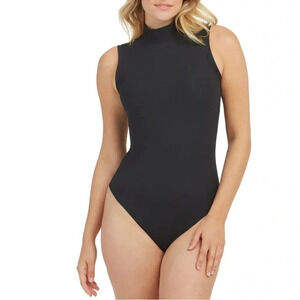 SPANX Suit Yourself Ribbed Mock Neck Bodysuit shapewear sleeveless tank top